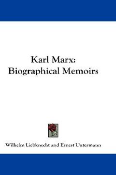 portada karl marx: biographical memoirs (en Inglés)
