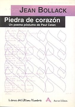portada Piedra de Corazon. Un Pome Postumo de Paul Celan (in Spanish)