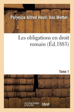 portada Les Obligations En Droit Romain (en Francés)