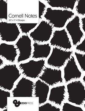 portada Cornell Notes: B&W Giraffe Pattern Cover - Best Note Taking System for Students, Writers, Conferences. Cornell Notes Notebook. Large (en Inglés)