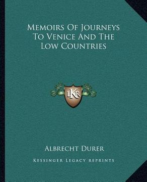 portada memoirs of journeys to venice and the low countries (en Inglés)