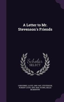 portada A Letter to Mr. Stevenson's Friends