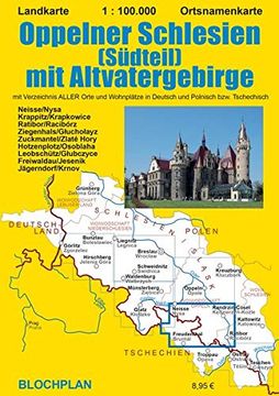 portada Landkarte Oppelner Schlesien (Südteil) mit Altvatergebirge 1: 100. 000 (en Alemán)