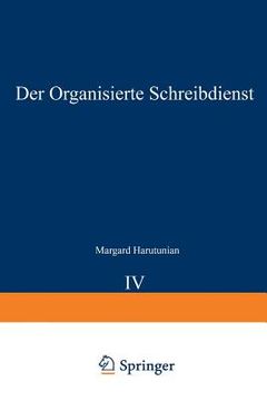 portada Der Organisierte Schreibdienst (en Inglés)