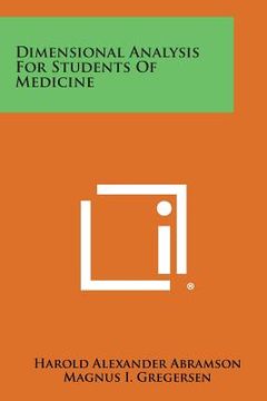 portada Dimensional Analysis for Students of Medicine (en Inglés)
