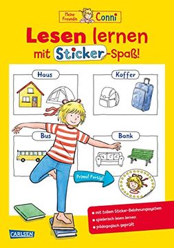 portada Conni Gelbe Reihe (Beschäftigungsbuch): Lesen Lernen mit Sticker-Spaß: *** mit Sticker-Belohnungssystem für Mehr Lern-Motivation *** (in German)