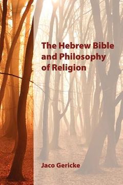 portada the hebrew bible and philosophy of religion (en Inglés)