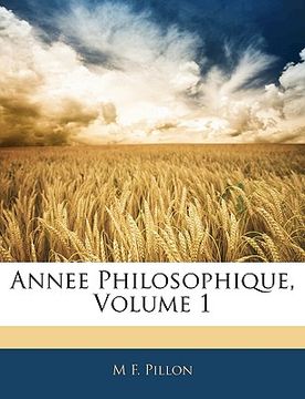 portada annee philosophique, volume 1 (en Inglés)