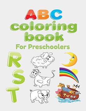 portada Abc Coloring Book for Preschoolers: Big Preschool Workbook abc Coloring Book for Kids, Ages 3 - 5, Colors, Shapes, Numbers 1-10, Alphabet, Pre-Writing, Pre-Reading, Phonics, (en Inglés)