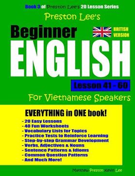 portada Preston Lee's Beginner English Lesson 41 - 60 For Vietnamese Speakers (British) (en Inglés)