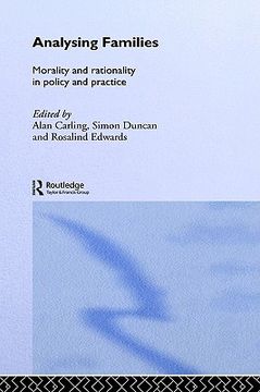 portada analysing families: morality and rationality in policy and practice