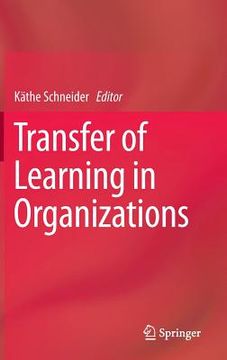 portada Transfer of Learning in Organizations (en Inglés)