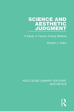 portada Science and Aesthetic Judgement: A Study in Taine's Critical Method