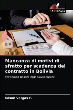 portada Mancanza di motivi di sfratto per scadenza del contratto in Bolivia (in Italian)