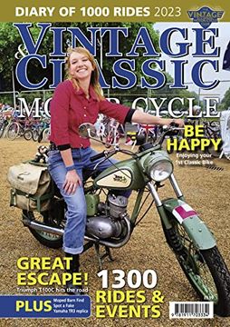 portada Vintage & Classic Motorcycle: Diary of 1000 Rides 2023 (en Inglés)