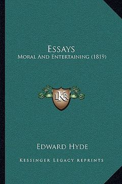 portada essays: moral and entertaining (1819) (in English)