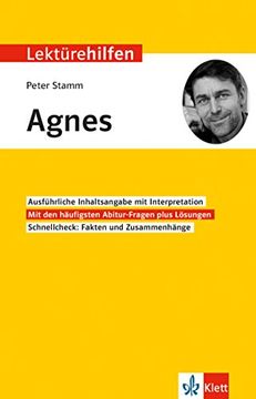 portada Lektürehilfen Peter Stamm "Agnes": Für Oberstufe und Abitur (en Alemán)