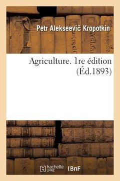 portada Agriculture. 1re Édition