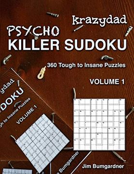 portada Krazydad Psycho Killer Sudoku Volume 1: 360 Tough to Insane Puzzles (en Inglés)