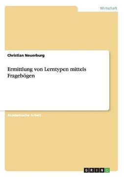 portada Ermittlung Von Lerntypen Mittels Fragebogen (German Edition)