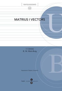 portada Matrius i Vectors (Textos Docents) (in Spanish)