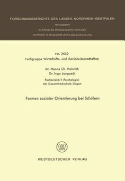 portada Formen Sozialer Orientierung Bei Schülern (in German)