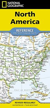 portada National Geographic North America map (Folded With Flags and Facts) (National Geographic Reference Map) (en Inglés)