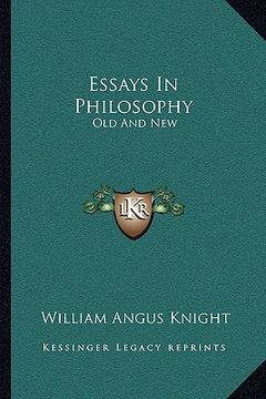 portada essays in philosophy: old and new (in English)