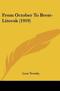 portada from october to brest-litovsk (1919) (in English)