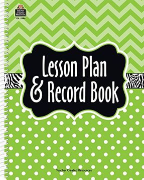 portada Lime Chevrons and Dots Lesson Plan & Record Book