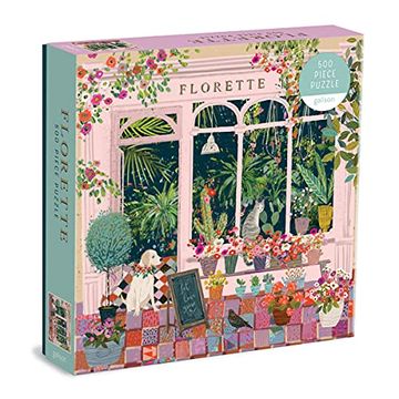 portada Galison Florette Puzzle, 500 Pieces, 20” x 20” – Floral Jigsaw Puzzle With a Beautiful Illustration by Victoria Ball – Thick Sturdy Pieces, Challenging Family Activity, Makes a Great Gift (en Inglés)