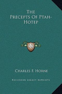 portada the precepts of ptah-hotep (en Inglés)