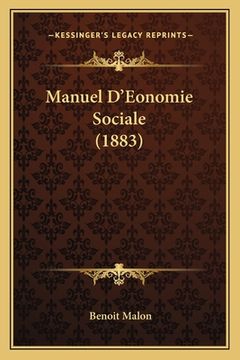 portada Manuel D'Eonomie Sociale (1883) (in French)