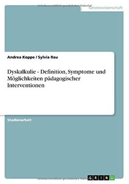 portada Dyskalkulie - Definition, Symptome und Möglichkeiten pädagogischer Interventionen (German Edition)
