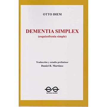 portada Dementia Simplex Esquizofrenia Simple