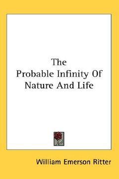 portada the probable infinity of nature and life (en Inglés)