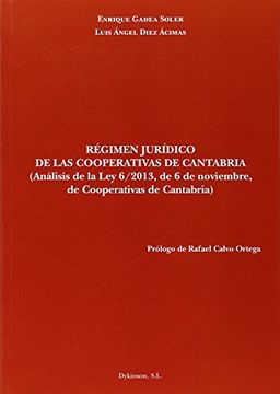 portada Régimen jurídico de las cooperativas de Cantabria