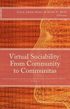 portada virtual sociability: from community to communitas (en Inglés)