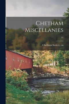 portada Chetham Miscellanies; 31 (en Inglés)