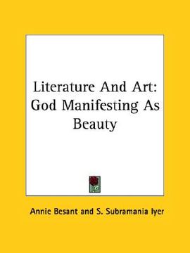 portada literature and art: god manifesting as beauty (en Inglés)