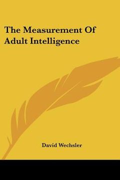 portada the measurement of adult intelligence (in English)