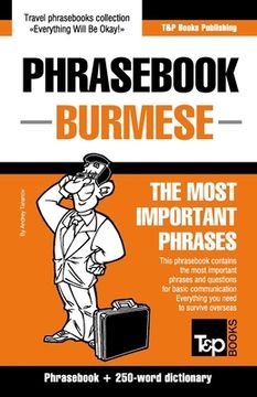 portada Phrasebook - Burmese - The most important phrases: Phrasebook and 250-word dictionary (en Inglés)