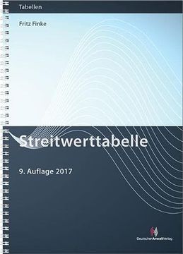 portada Streitwerttabelle (Gebührentabellen) (en Alemán)