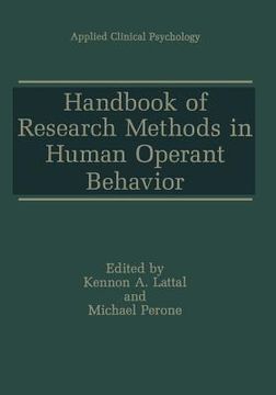 portada Handbook of Research Methods in Human Operant Behavior (in English)