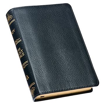 portada Kjv Holy Bible, Compact Premium Full Grain Leather red Letter Edition - Ribbon Marker, King James Version, Black (en Inglés)