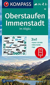 portada Kompass Wanderkarte 02 Oberstaufen, Immenstadt im Allgäu 1: 25. 000 (en Alemán)