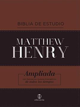 portada Rvr Biblia de Estudio Matthew Henry, Leathersoft, Clásica, con Índice (in Spanish)
