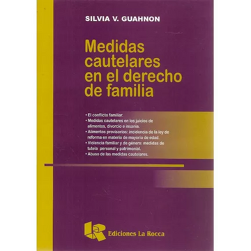 portada medidas cautelares en el derecho de familia 2da. ed.