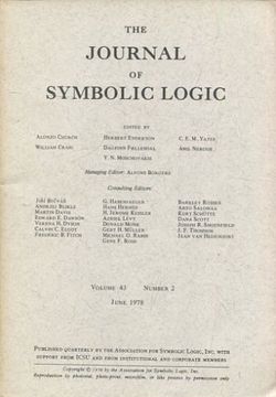 portada THE JOURNAL OF SYMBOLIC LOGIC. VOLUME 43. NUMBER 2. JUNE 1978.