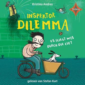 portada Inspektor Dilemma: Es Fliegt was Durch die Luft. Sprecher: Stefan Kurt. 2 cd. Laufzeit 2 Std. 35 Min. (en Alemán)